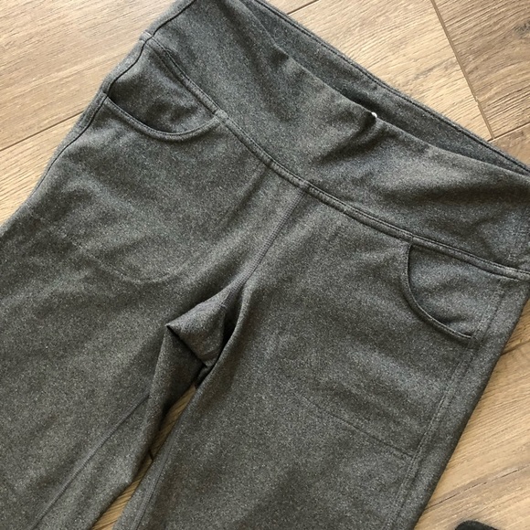 Gray Athleta Tights Pants with Pockets - Picture 3 of 5
